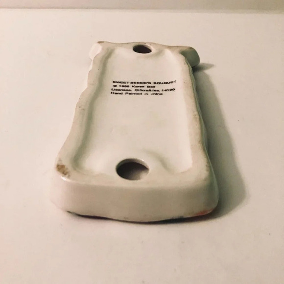 1996  Karen Bell Sweet Bessies Bouquet Cow Flowers Wall Hanging Giftcraft - Picture 7 of 15